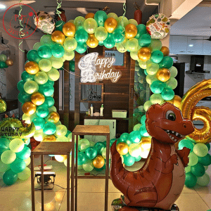 Dino Green Ring Birthday Setup
