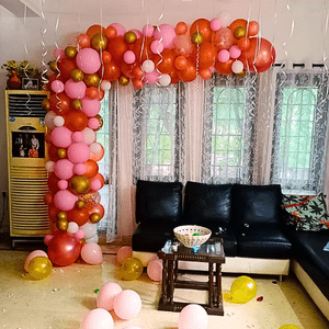 Peach & Pink Birthday Balloon Arch Decoration Kit