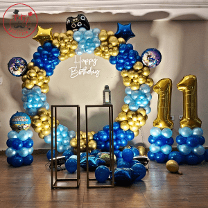 Royal Blue Gold Ring Birthday Setup