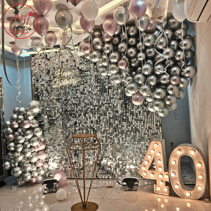 Silver Luxe Milestone Birthday Decoration