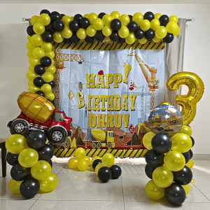 Construction Theme Birthday Backdrop