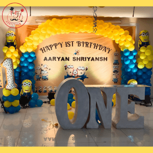 Minion Theme First Birthday Decoration