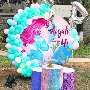 Mermaid Princess 4th Birthday Decoration Kit