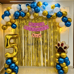 Royal Blue Gold Birthday Decoration