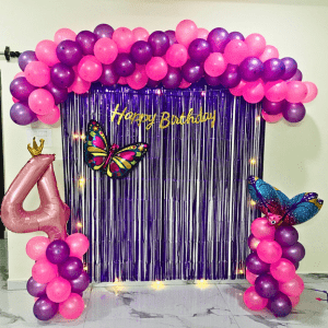 Butterfly Theme Purple Birthday Decoration