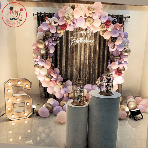 Lavender Floral Ring Birthday Decoration