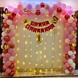 Pink Glow Birthday Arch