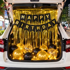 Luxury Black Gold Car Boot Decoration
