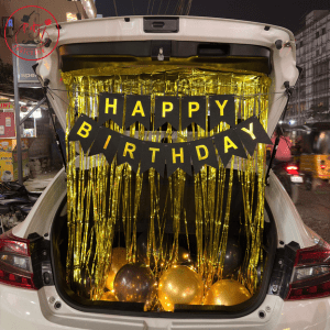 Luxury Black Gold Car Boot Decoration