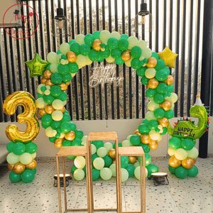 Green Gold Ring Birthday Decoration