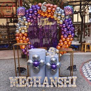 Royal Purple Chrome Ring Decoration