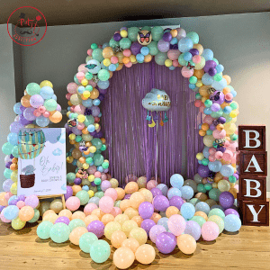 Pastel Rainbow Baby Shower Ring Decoration