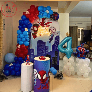 Superhero Spider Birthday Theme Decoration