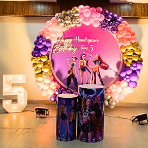 Fashion Doll Theme 5th Birthday Decoration Setup