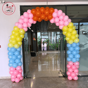Rainbow Welcome Balloon Arch