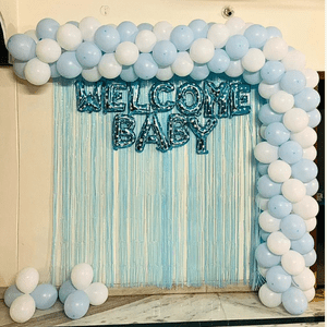 Welcome Baby Blue Balloon Decoration Kit
