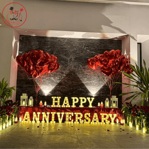 Romantic Anniversary Balloon Surprise Decoration