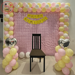 Sweet Pastel Birthday Balloon Arch Backdrop Decoration