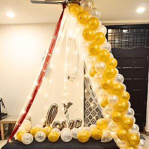Golden White Baby Welcome Decoration Kit