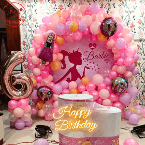 Barbie Princess Birthday Balloon Backdrop Decoration