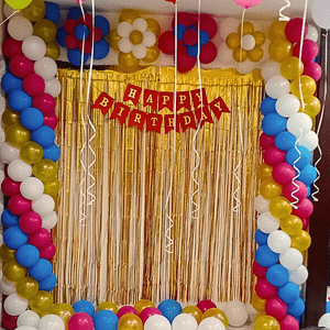 Colorful Birthday Balloon Backdrop Decoration Kit