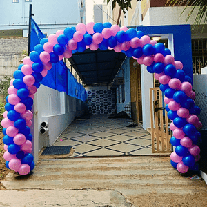 Pink & Blue Balloon Entrance Arch Decoration