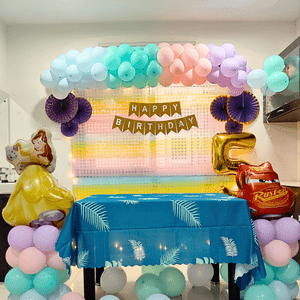 Princess & Cars 5th Birthday Decoration Kit