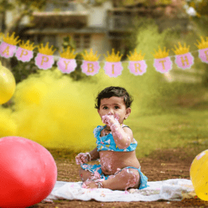 Sunny Splash Cake Smash Birthday Photoshoot Backdrop Set
