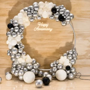 Silver Chrome Anniversary Ring Backdrop
