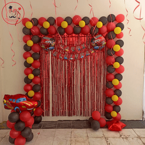 Disney Cars Theme Birthday Balloon Decoration Setup