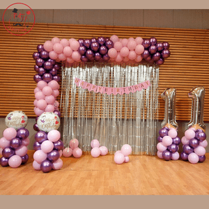 Pink & Purple 11th Birthday Balloon Decoration Setup