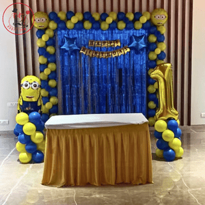 Minions Theme 1st Birthday Balloon Decoration Setup