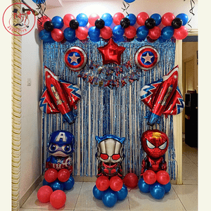 Marvel Avengers Theme Birthday Decoration Setup