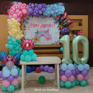 Butterfly Garden Theme 10th Birthday Decoration Setup