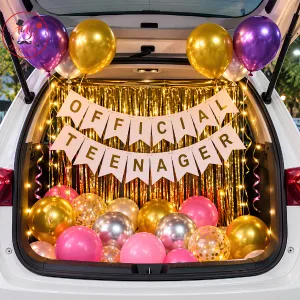 Office Promotion Surprise Car Boot Decoration Setup