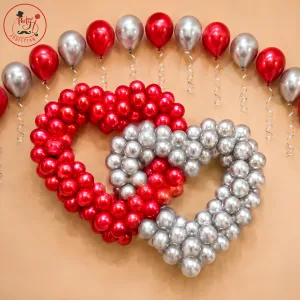 Romantic Double Heart Balloon Wall Decoration Set