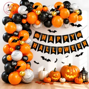 Halloween Pumpkin & Bat Balloon Arch Party Decoration Set