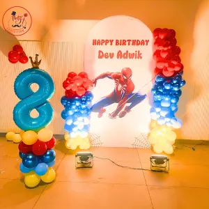Spider Hero Action – Superhero Birthday Decoration