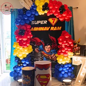 Superhero Power Quest – Superman Theme Birthday Decoration