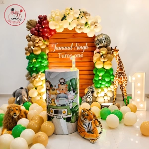 Safari Theme First Birthday Decoration – Wild Adventure Party Backdrop