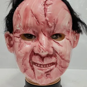 Realistic Stitched Face Halloween Mask – Creepy Horror Face Mask for Halloween